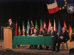 Włodzimierz Wójcik - Wojewoda Świętokrzyski wziął udział w uroczystej inauguracji Powiatowej Rady Integracji Europejskiej w Jędrzejowie