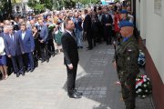 Prezydent RP Andrzej Duda podczas uroczystości upamiętniających tzw. "pogrom kielecki". #6 