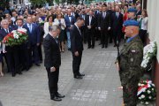 Prezydent RP Andrzej Duda podczas uroczystości upamiętniających tzw. "pogrom kielecki". #8 