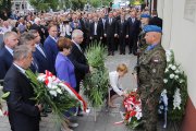 Prezydent RP Andrzej Duda podczas uroczystości upamiętniających tzw. "pogrom kielecki". #10 