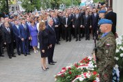 Prezydent RP Andrzej Duda podczas uroczystości upamiętniających tzw. "pogrom kielecki". #13 