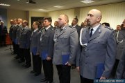 Powitanie komendantów powiatowych Policji (fot. dzięki uprzejmości Zespołu Prasowego KWP w Kielcach). 