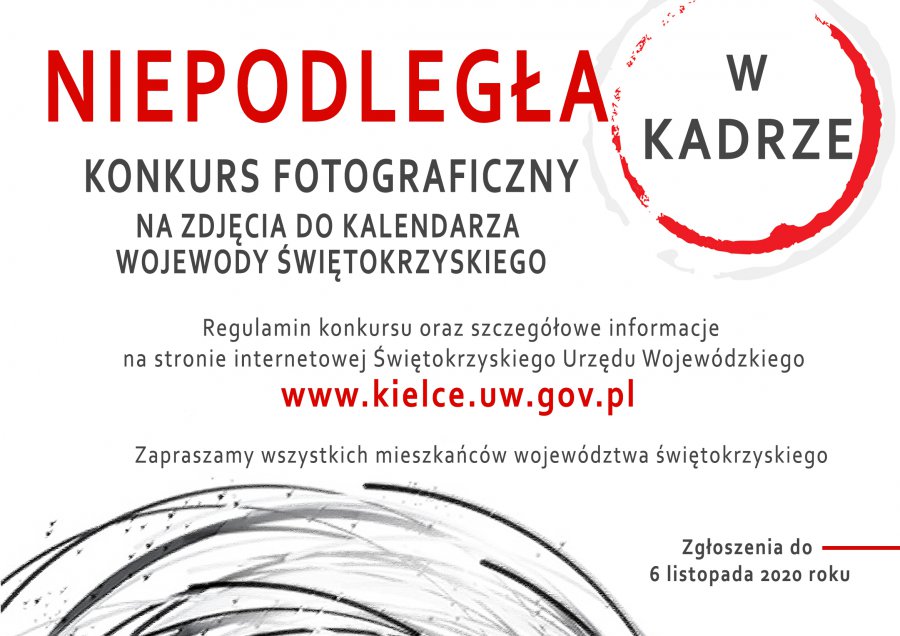 Niepodległa w kadrze” – konkurs fotograficzny - Komunikaty - Świętokrzyski  Urząd Wojewódzki w Kielcach