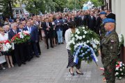 Prezydent RP Andrzej Duda podczas uroczystości upamiętniających tzw. "pogrom kielecki". #9 