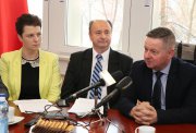 Konferencja prasowa wojewody. 