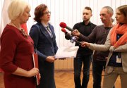 Konferencja prasowa wojewody. 