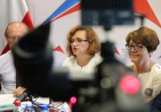 Konferencja prasowa wojewody. 