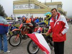 Włodzimierz Wójcik - Wojewoda Świętokrzyski dał sygnał do startu Finału Mistrzostw Europy w Rajdach Motocyklowych ENDURO na torze "Kielce" w Miedzianej Górze