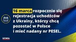 Rejestracja uchodźców z Ukrainy i nadanie numeru PESEL