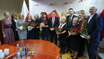 Kwiaty i życzenia od dyrekcji