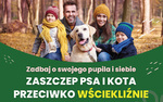 Zadbaj o swojego pupila i siebie. Zaszczep psa i kota przeciwko wściekliźnie